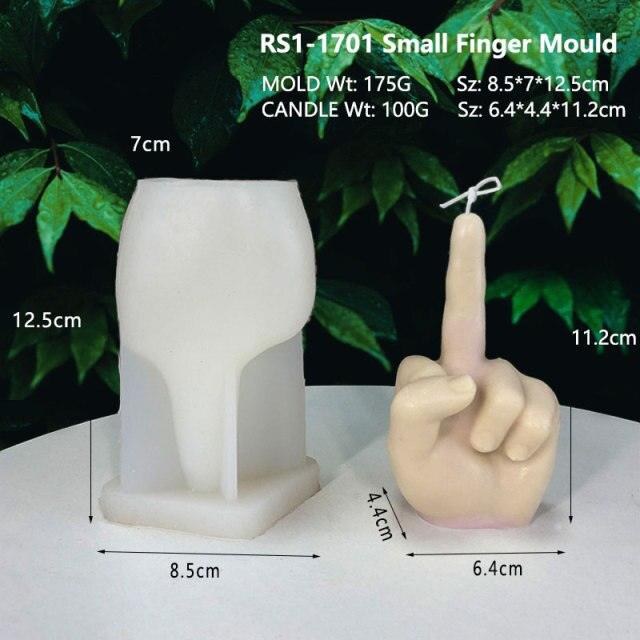 New Silicone Candle Molds Gesture Finger Mould 3D