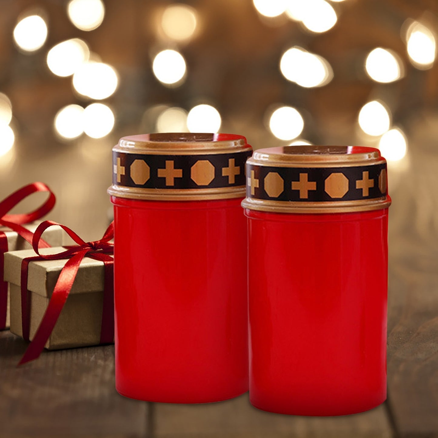 Battery Powered LED Grave Candles | Flameless Outdoor & Indoor Pillar Candles