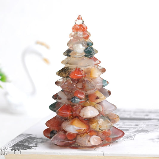 Natural Gemstone Luck Tree Making Mold Crystal Gravel