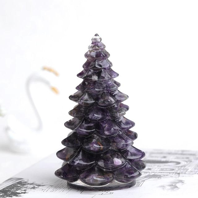 Natural Gemstone Luck Tree Making Mold Crystal Gravel