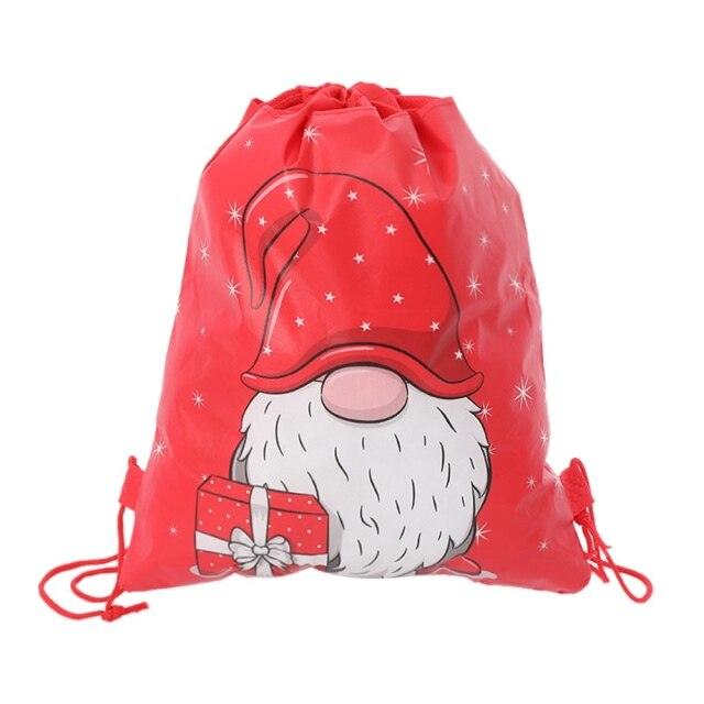Santa Claus Drawstring Bags Kids Favors Travel Pouch