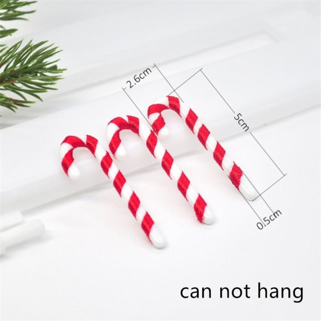 Plastic Christmas Red White Candy Cane Craft Christmas Decoration