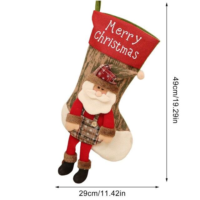 Large Christmas Stockings Knitted Faceless