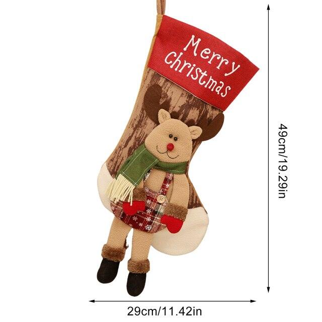 Large Christmas Stockings Knitted Faceless