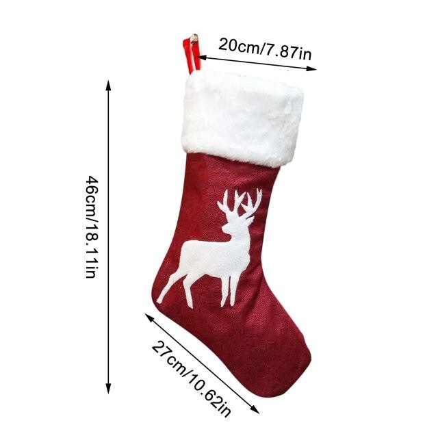 Large Christmas Stockings Knitted Faceless