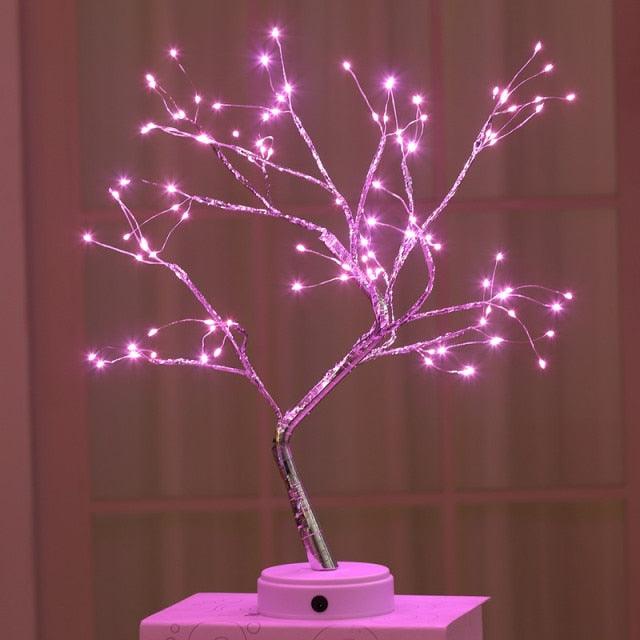 108 LED USB Table Lamp Copper Wire Christmas Fire - Christmas Trees USA