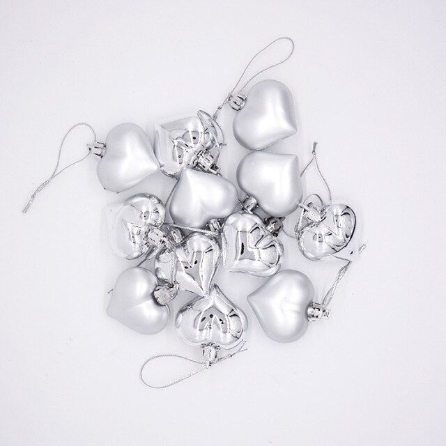 Day Ball Ornaments Heart Shape Tree Balls Christmas Decorations