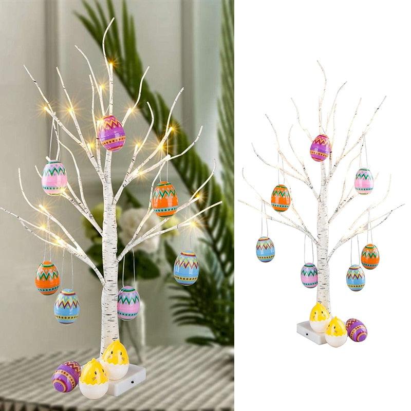 Easter Decor LED Light Birch Tree Easter
