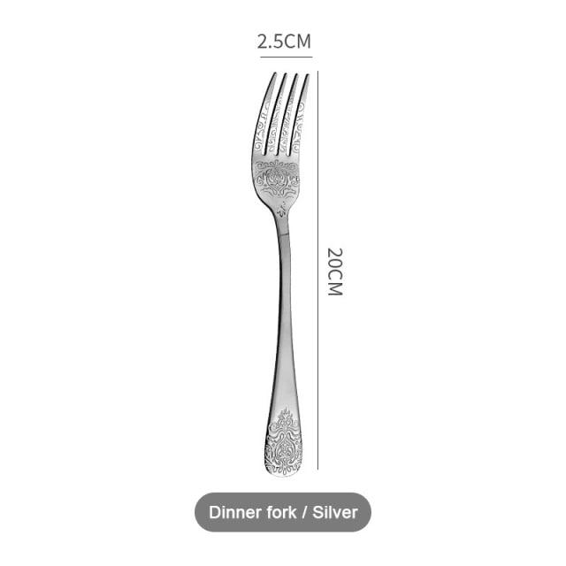 European Cutlery Sets Stainless Steel Tableware Christmas