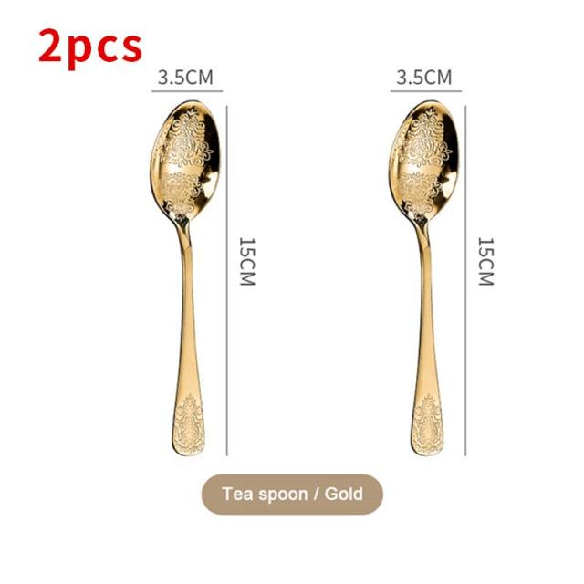 European Cutlery Sets Stainless Steel Tableware Christmas