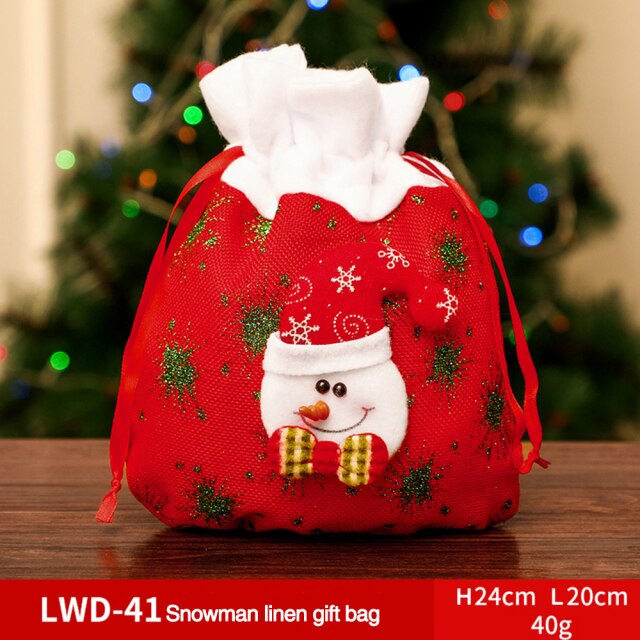 Christmas Gift Present Bag Fabric Storage