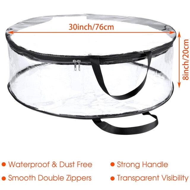 Transparency Christmas Tree Bag Xmas Wreath Storage Bag