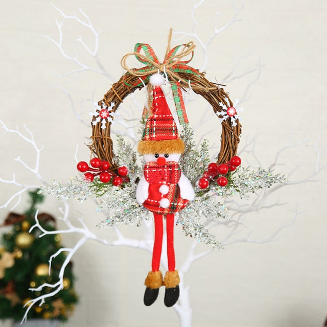 Christmas Wreath Artificial Pinecone Red Berry
