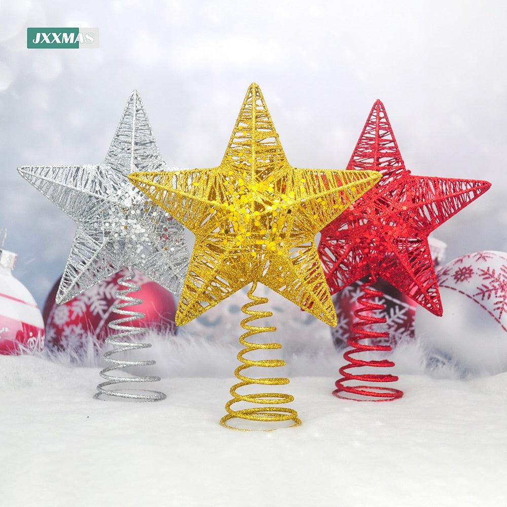 Sale Flashing Christmas Tree Top Iron Star Christmas Decoration