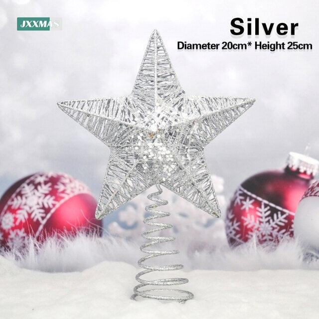 Sale Flashing Christmas Tree Top Iron Star Christmas Decoration