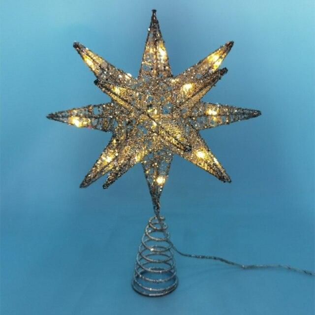 Christmas Tree LED Star Tree Topper Battery Operated