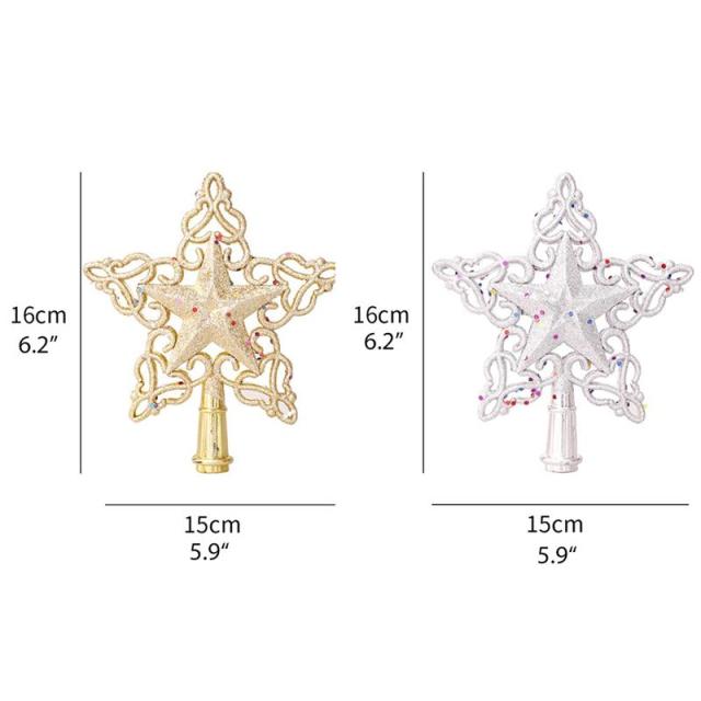 Christmas Tree Topper Star Snowflake Design Star Tree Topper