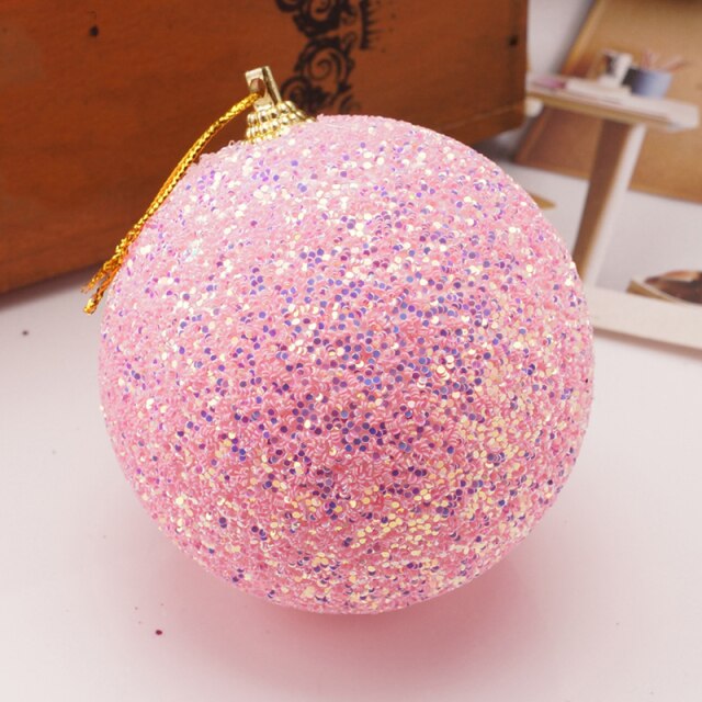 Glitter Christmas Ball Xmas Decorations Ornaments Hanging