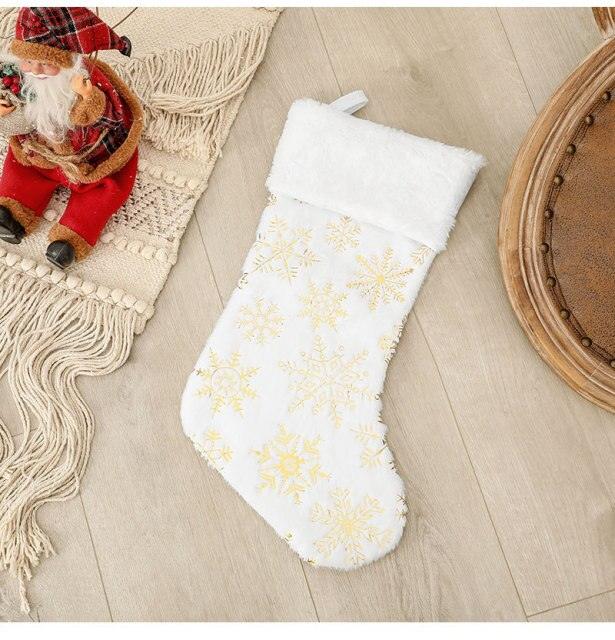 Merry Christmas Socks Red Snowflake Christmas Stocking