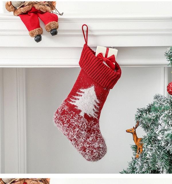 Merry Christmas Socks Red Snowflake Christmas Stocking
