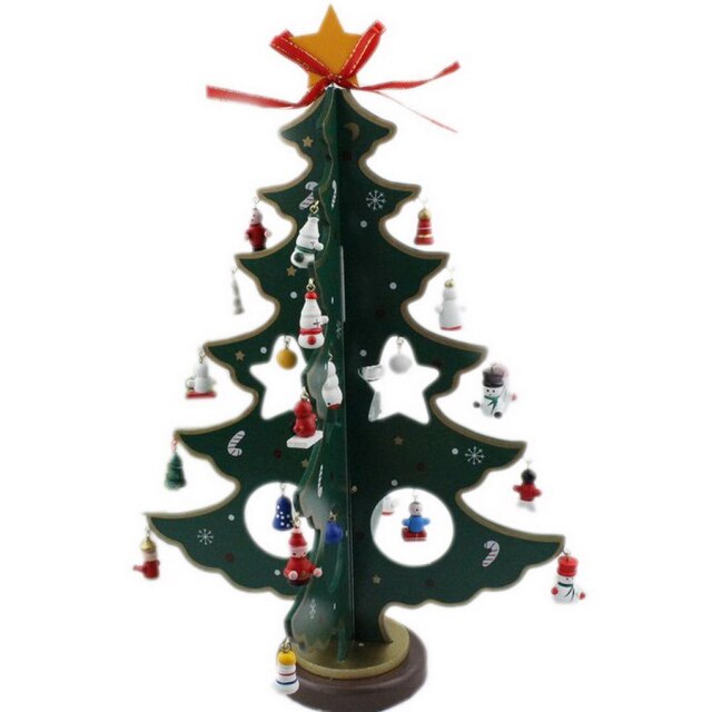 Christmas Tree DIY Wooden Table Decoration Home Ornaments