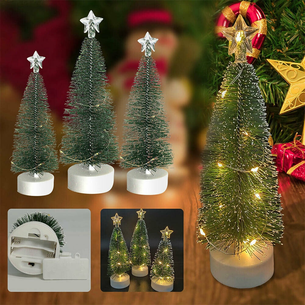 Mini Cedar Christmas Tree With LED Lights