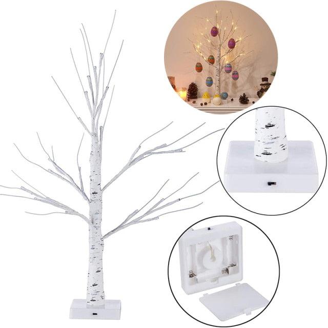 Lighted Birch Tree Easter Decorations Easter Egg Hanging Tree