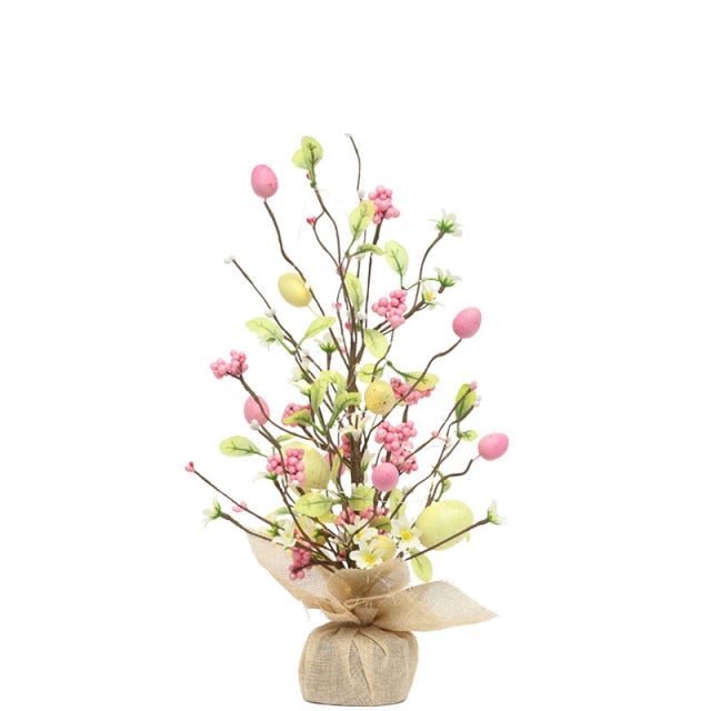 Easter Artificial Tree Egg Decor Led String Light