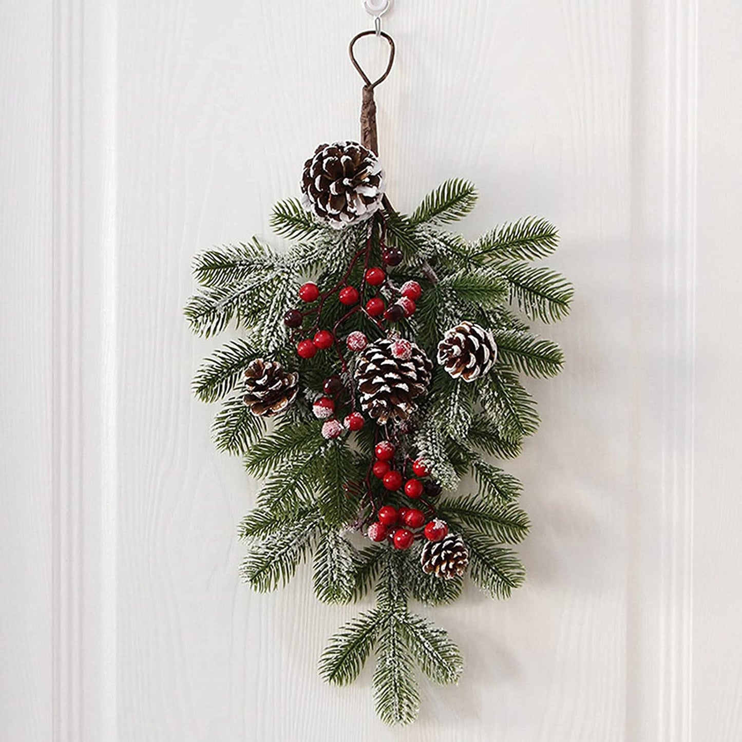 Artificial Christmas Teardrop Christmas Wreath Upside Down