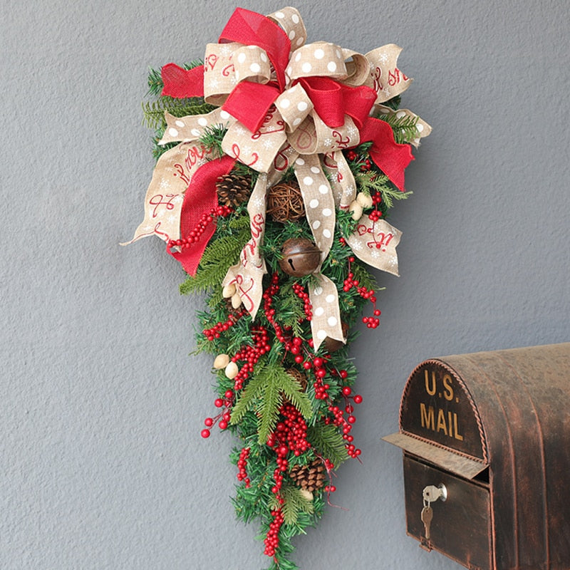 Wall Decor Christmas Artificial Vine Garland Upside Down