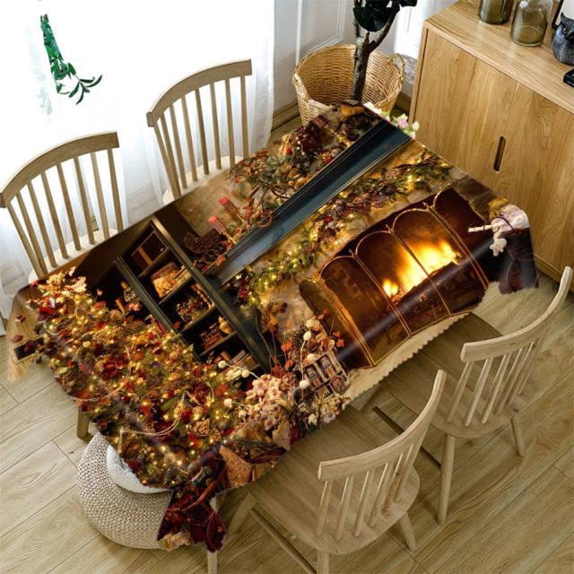 Christmas Printed Tablecloth Rectangular Oilproof