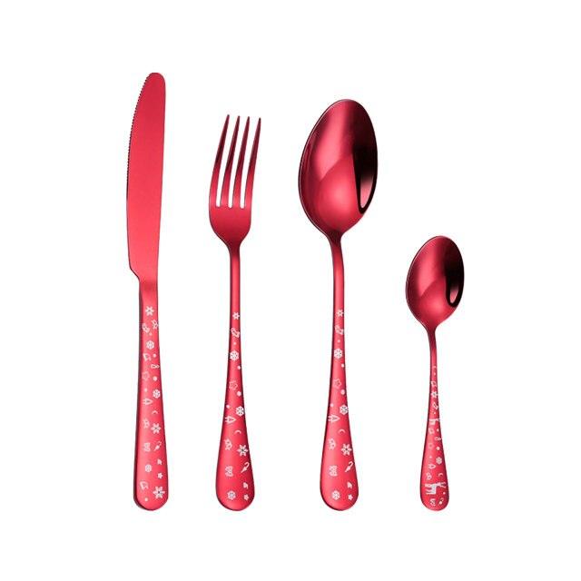 Durable Stainless Steel Christmas Tableware Set