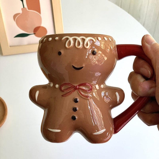 Gingerbread Man Mug Christmas Ceramic Tea Mug