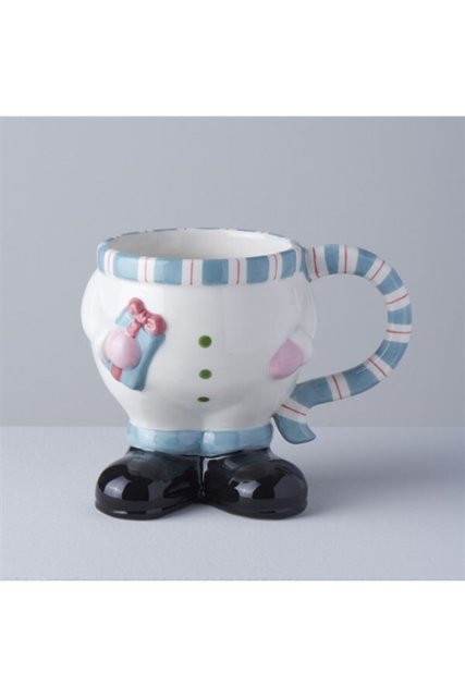 Mug Pink White Blue Hot Christmas New Year
