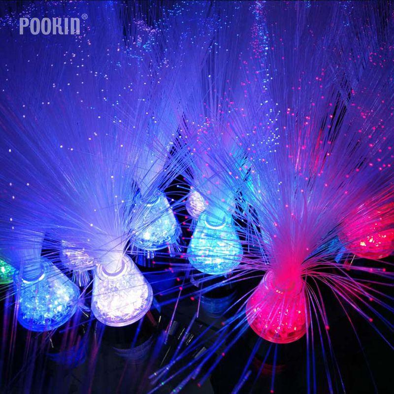 LED Multicolour Fibre Optic Lamp Light For Christmas - Christmas Trees USA