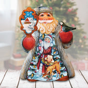 Tiny Tale Santa with Kids Christmas Figurine by G. DeBrekht - Christmas Santa Snowman Decor - 561646