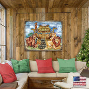 Noah's Ark Wooden Wall Art by G. DeBrekht - Nativity Holiday Decor - 8173521B