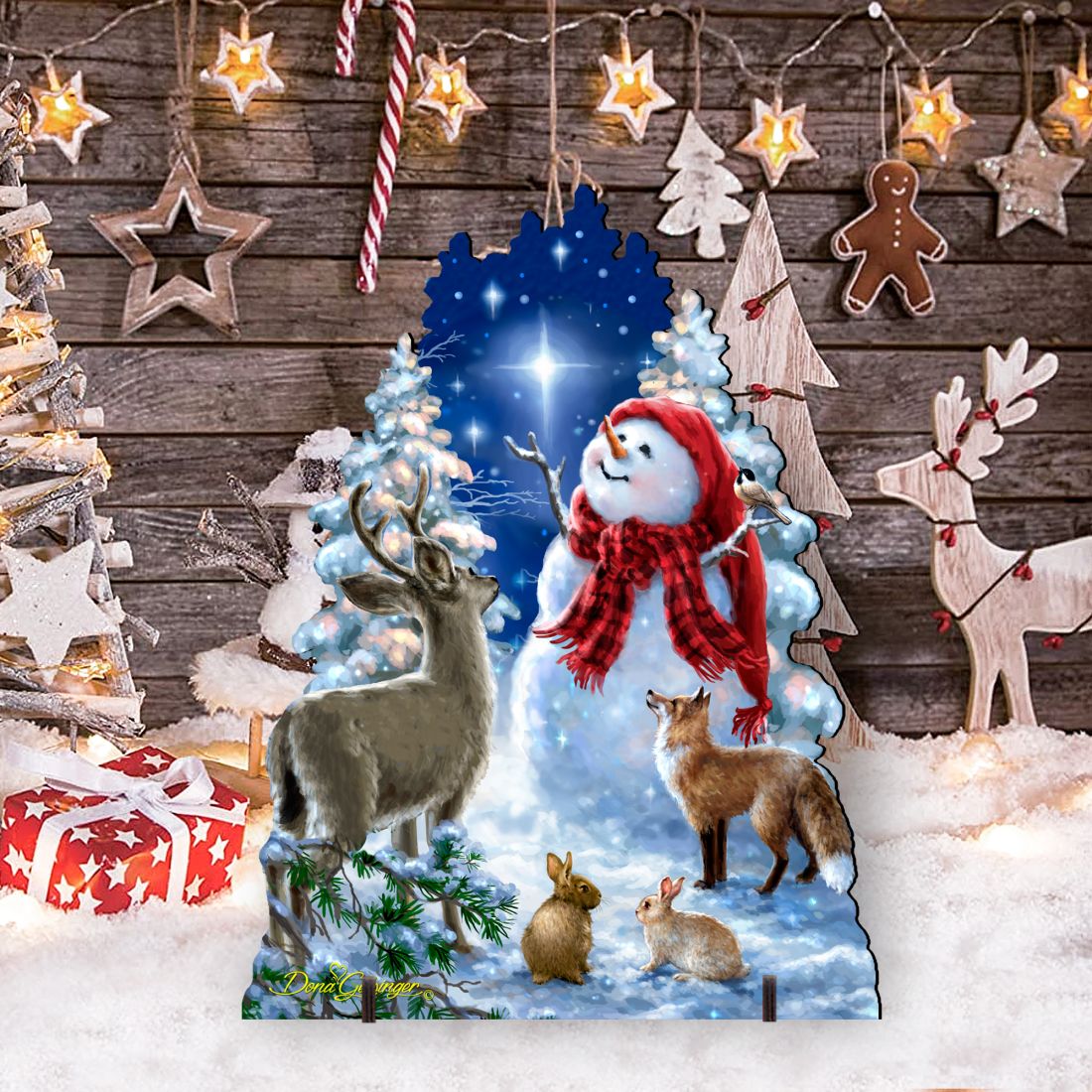 Heaven Wildlife Snowman Frosty Friends Outdoor Christmas Decoration