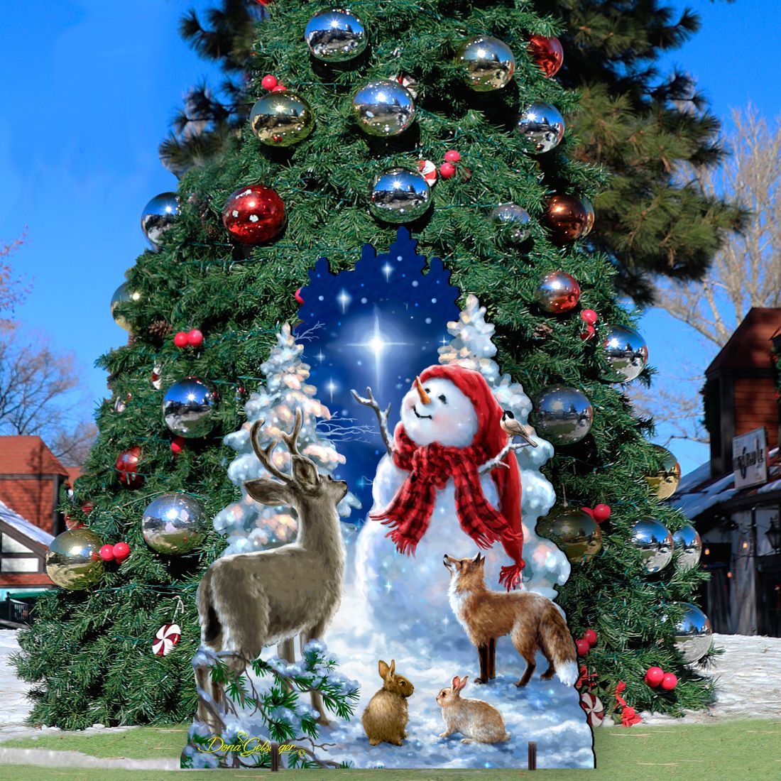 Heaven Wildlife Snowman Frosty Friends Outdoor Christmas Decoration