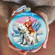 Arctic Adventurer Large Glass Ornament