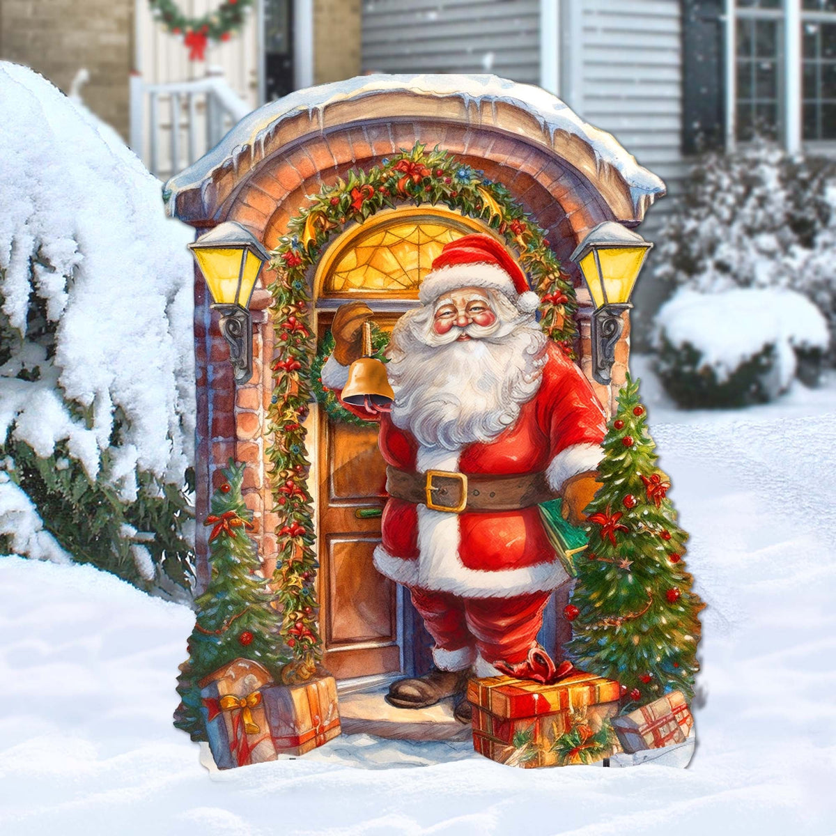 Knocking the Door Santa Outdoor Decor