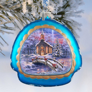 O Come Emmanuel Rainbow Glass Christmas Ornament by D. Gelsinger - Nativity Holiday Decor - 756-026-DG