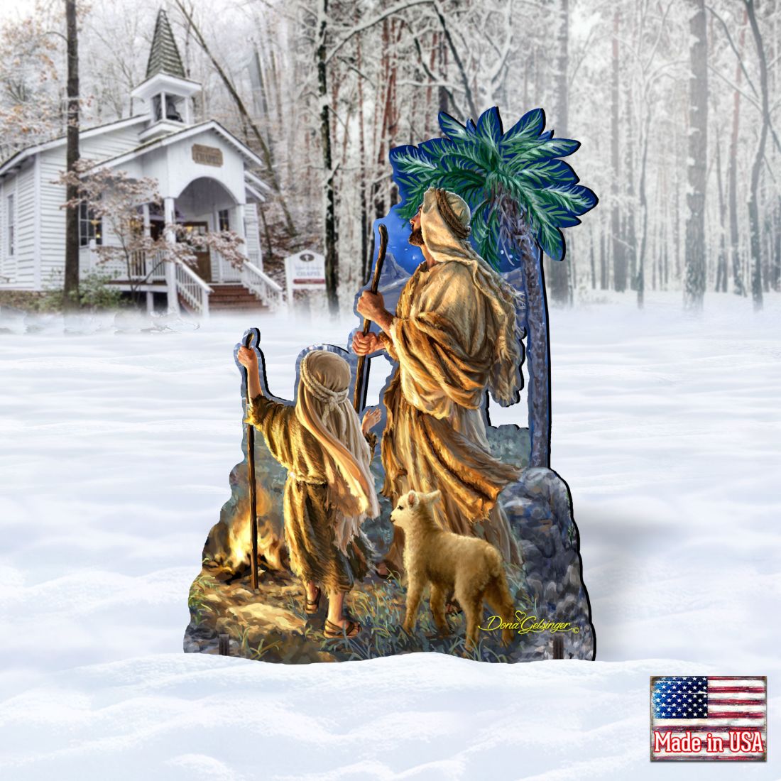 Shepherds Keeping Watch Nativity Outdoor Decor by D. Gelsinger - Nativity Holiday Decor - 8461023F-1838