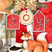 Woodland Frosty Santa Outdoor Christmas Scene by Susan Winget - Christmas Santa Snowman Decor - 8471105F-SW