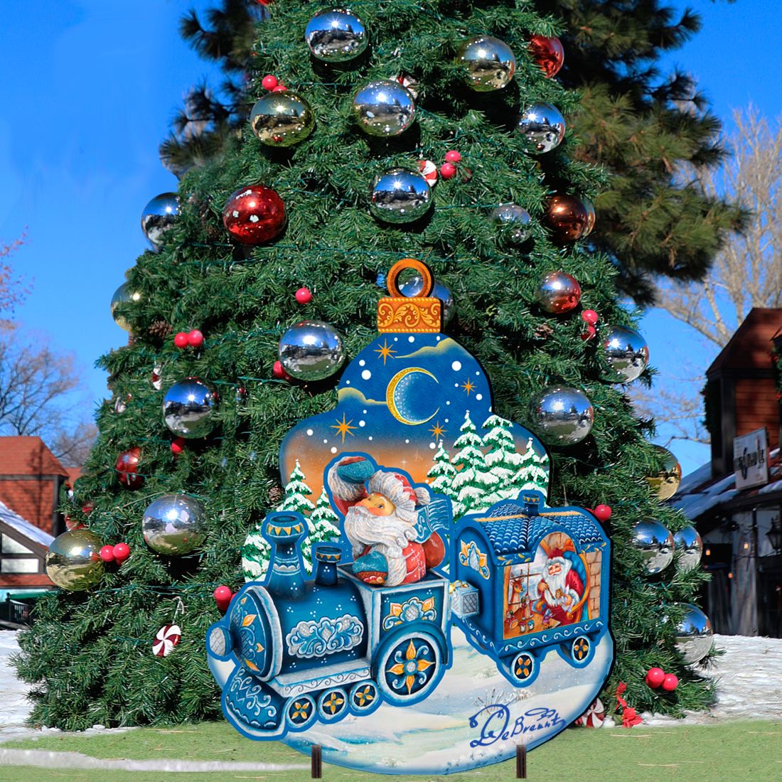 Santa Arrival Christmas Outdoor Yard Sign