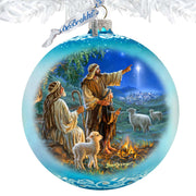 Shepherds Keeping Watch Lg Glass Ornament by D. Gelsinger - Nativity Holiday Decor - 73954