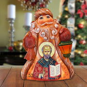 Tiny Tale Santa Saint Nick Handcrafted Christmas Figurine - G. DeBrekht - Christmas Santa Snowman Decor - 561615
