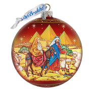 Journey to Bethlehem Glass Ornament Limited Edition by G. DeBrekht - Nativity Holiday Decor - 73878