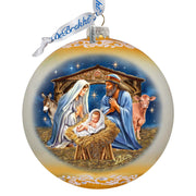 From Stable to Savior Large Glass Ornament