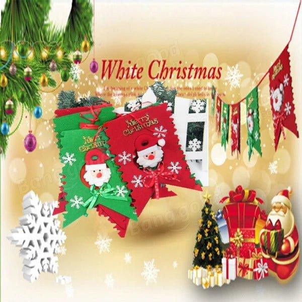 Christmas Decorations Hanging Flags - Christmas Trees USA